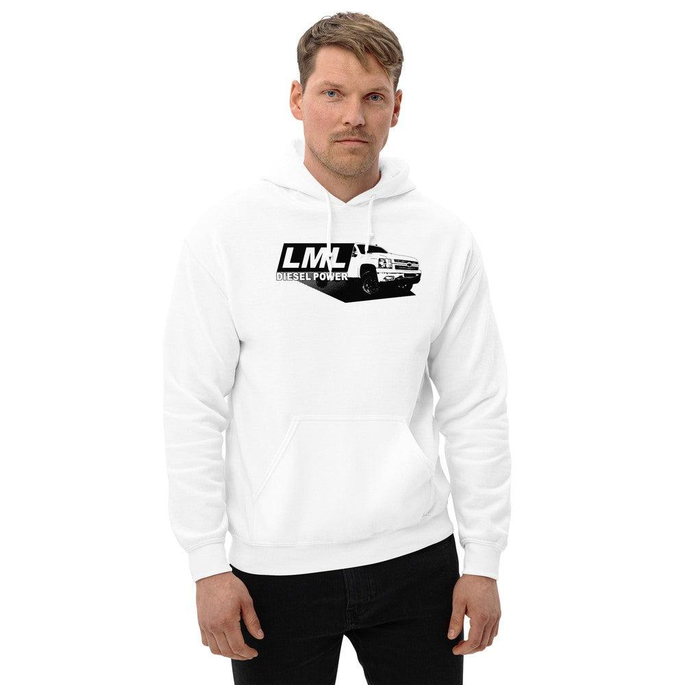 LML Duramax Hoodie modeled in white