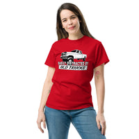 Thumbnail for easily-distracted-by-old-trucks-obs-ford-hoodie-red-modeled