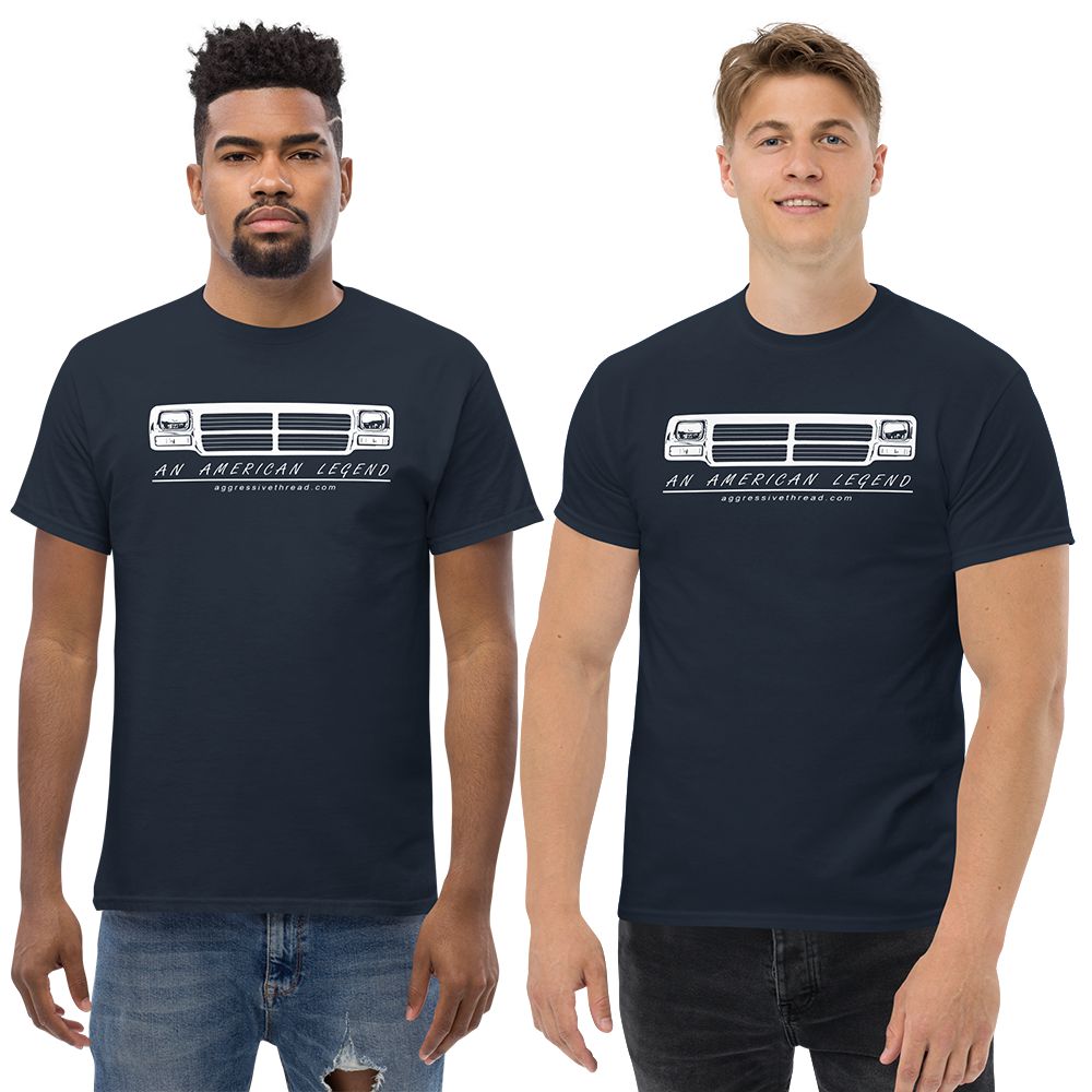 men modeling First Gen Dodge Ram T-Shirt - navy