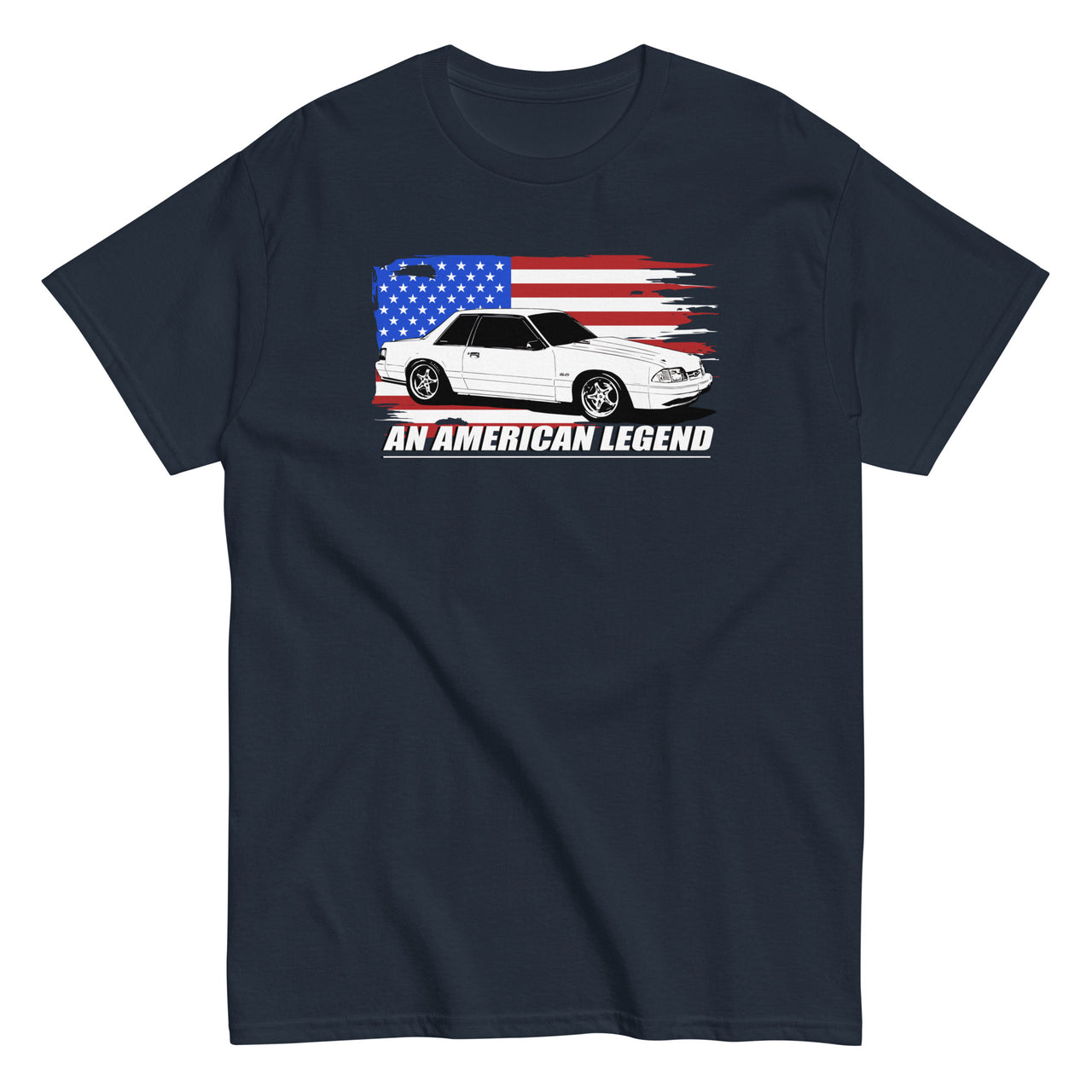 88-93 Notchback Mustang T-Shirt in navy