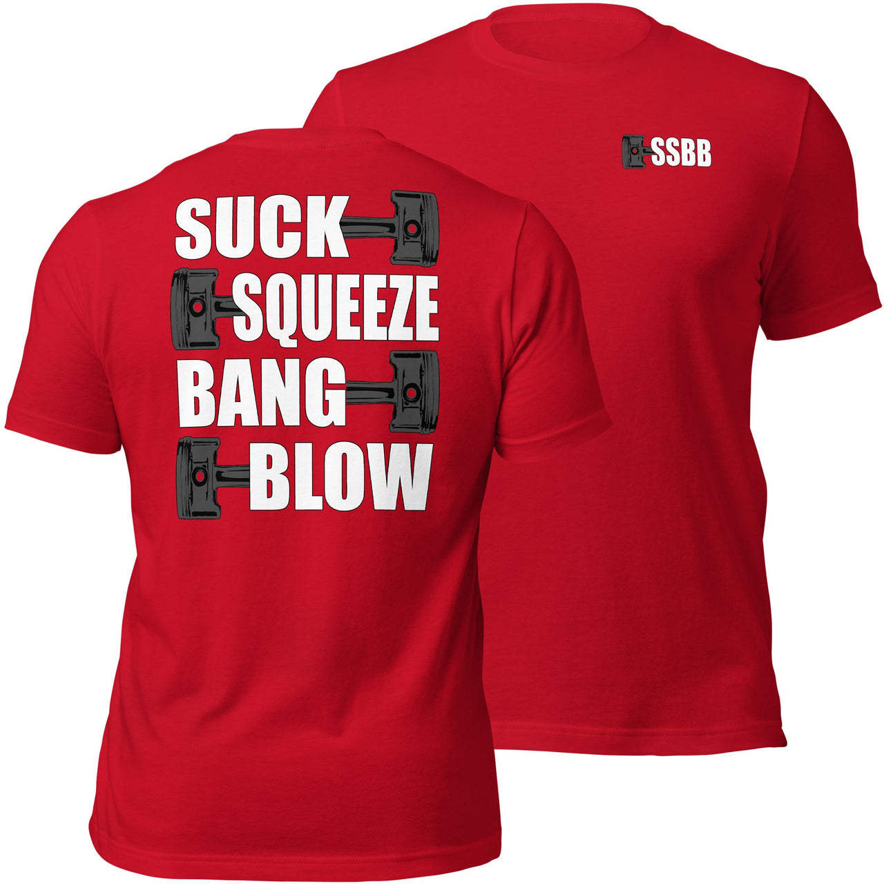 funny mechanic tshirt SSBB in red