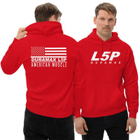 Thumbnail for L5P Duramax with American flag design modeled in red