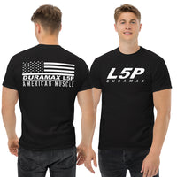 Thumbnail for L5P Duramax Shirt Mens Diesel Truck Shirt modeled in black