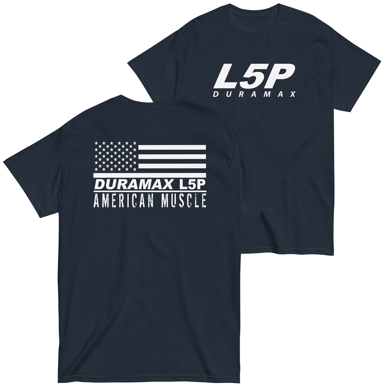 L5P Duramax Shirt Mens Diesel Truck Shirt in navy