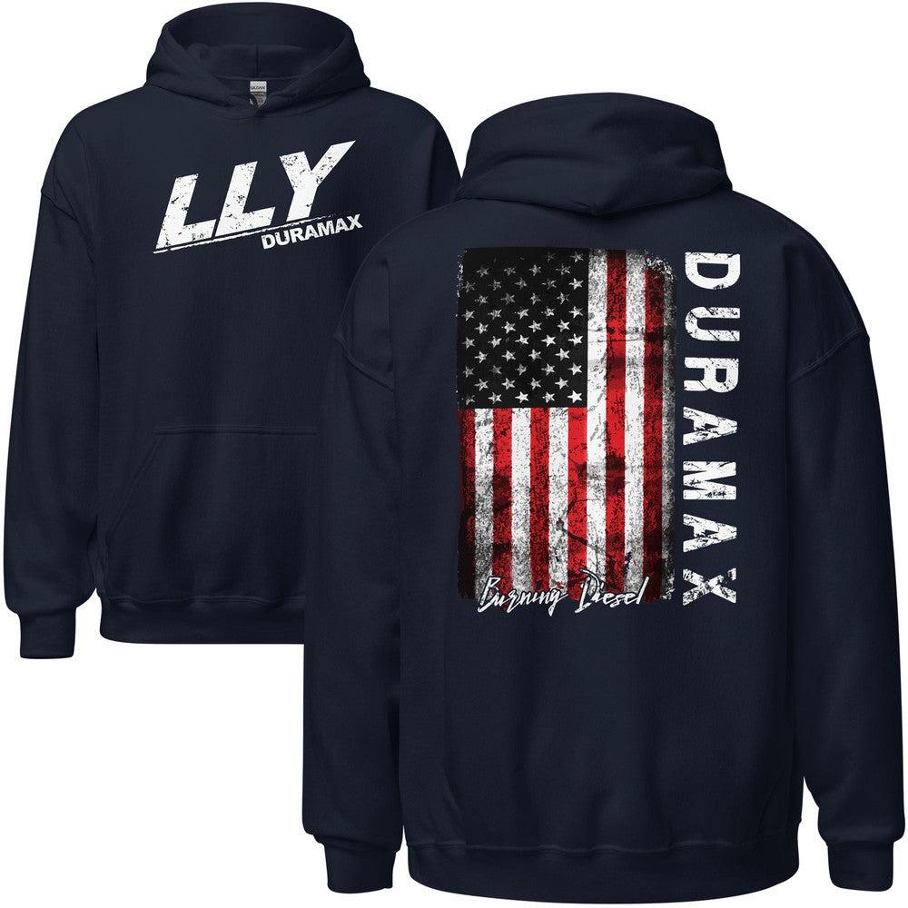 LLY Duramax Hoodie in navy