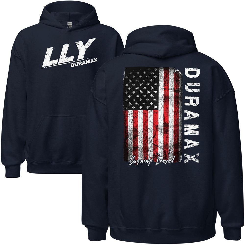 LLY Duramax Hoodie in navy 