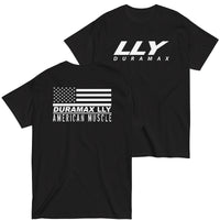 Thumbnail for LLY Duramax T-Shirt American Muscle Design Flag - in black
