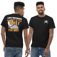 Thumbnail for Mechanic Gift T-Shirt - I Wont Fix For Free ,modeled in black