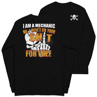 Thumbnail for Mechanic Gift Long Sleeve Shirt In Black