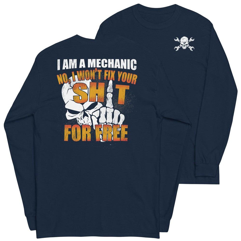 Mechanic Gift Long Sleeve Shirt In Navy