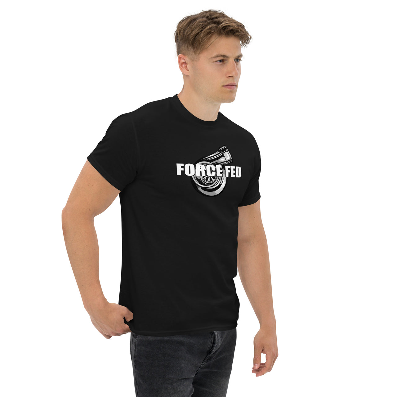 Force Fed T-Shirt - Car Guy Turbo Shirt in black