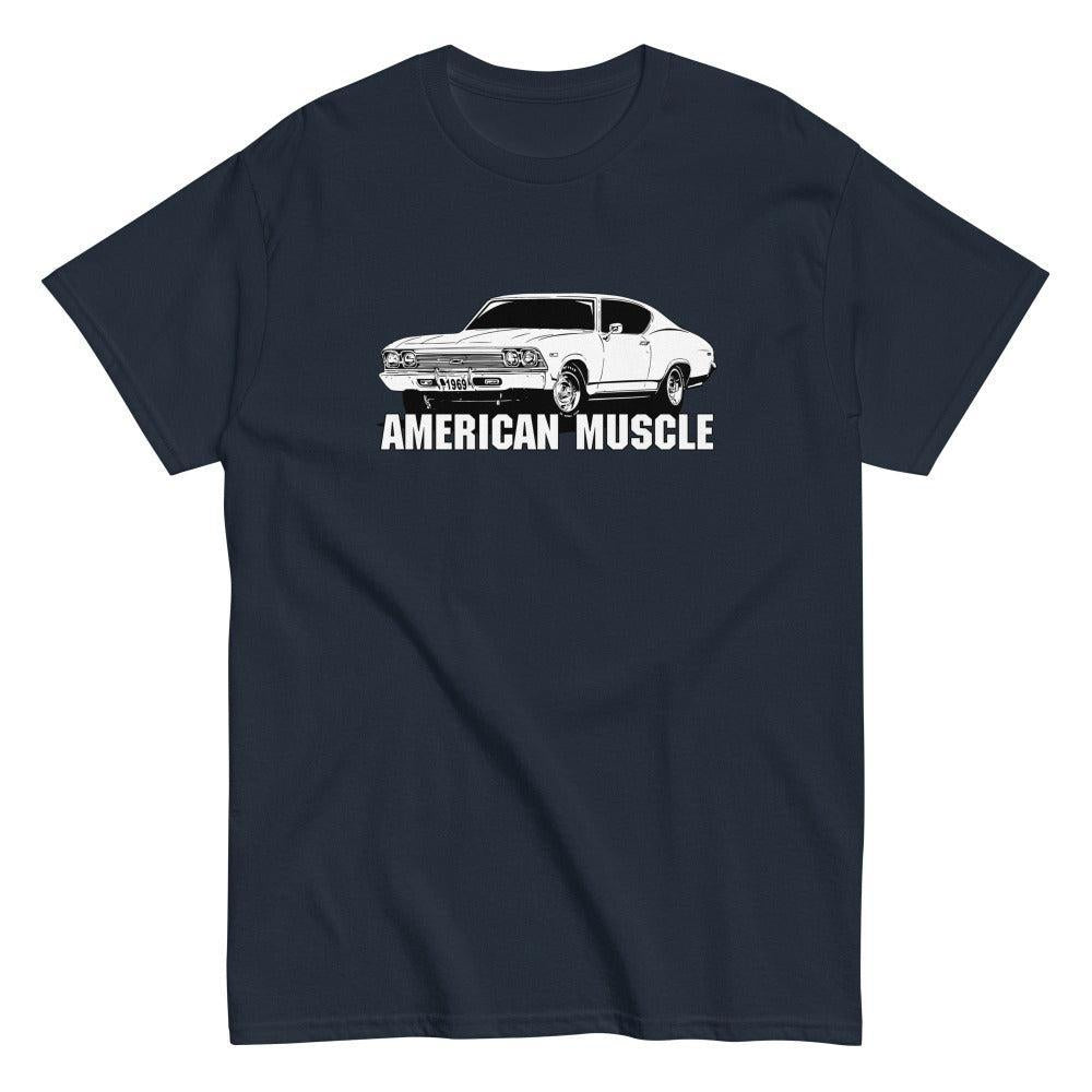 1969 chevelle t-shirt in navy