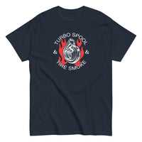 Thumbnail for Turbo Spool And Tire Smoke T-Shirt-In-Navy-From Aggressive Thread