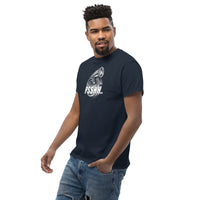 Thumbnail for Funny Car Guy Turbo T-Shirt - PSSHH modeled in navy