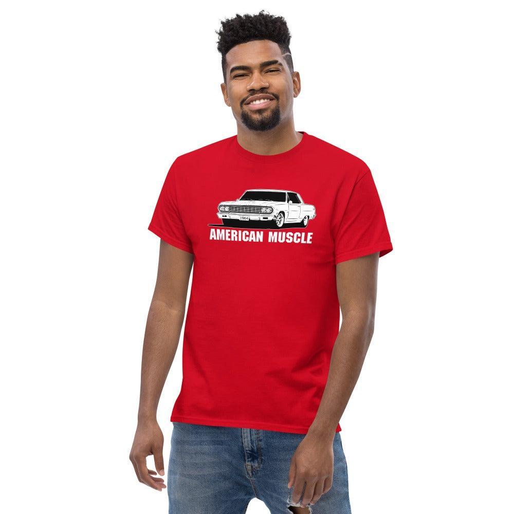 1964 Chevelle Malibu T-Shirt - American Muscle Car Tee-In-Black-From Aggressive Thread