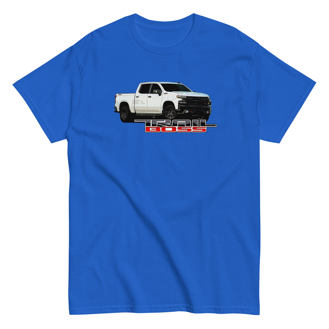 Trail Boss Truck T-Shirt-In-Royal-From Aggressive Thread