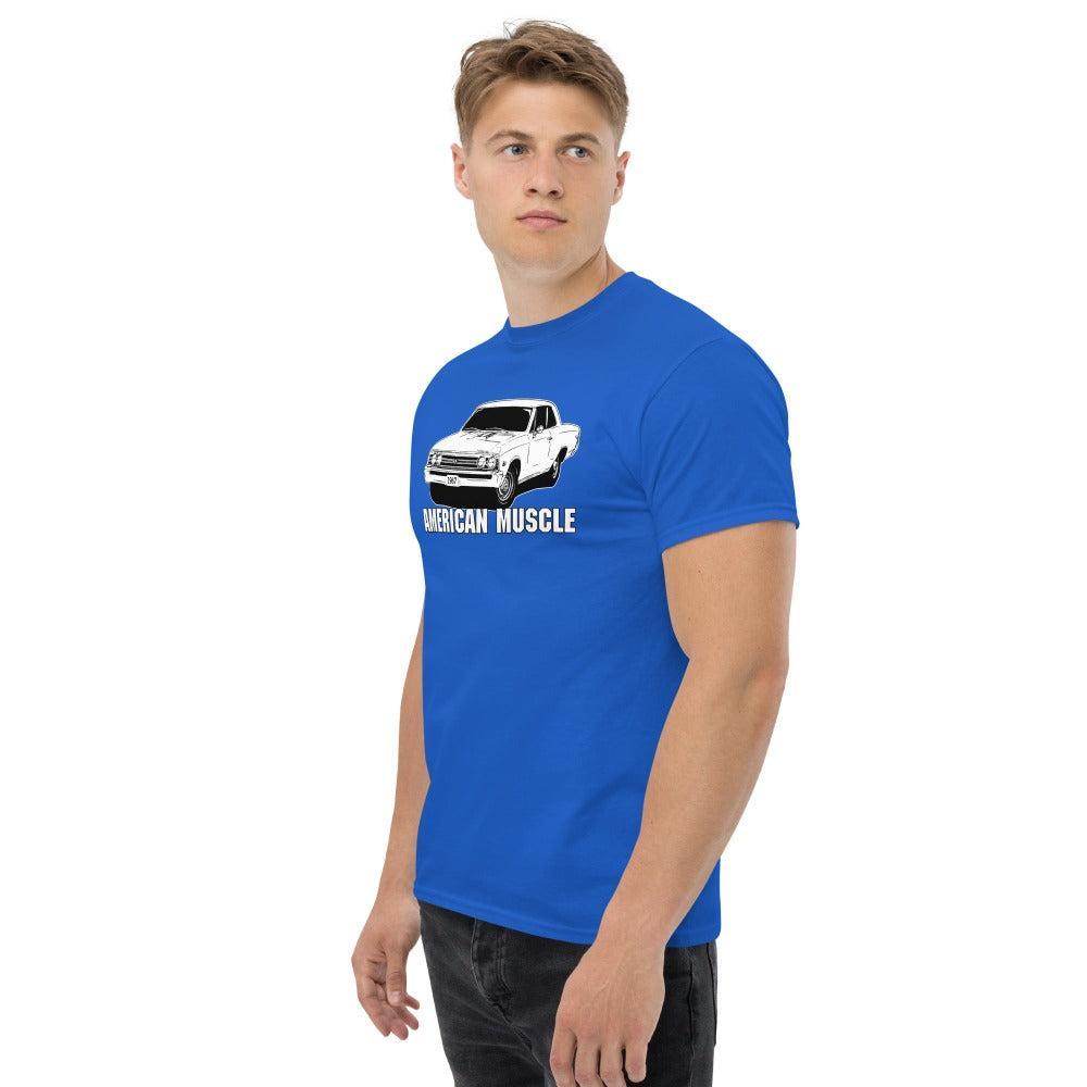 man modeling a 1967 Chevelle T-Shirt in royal