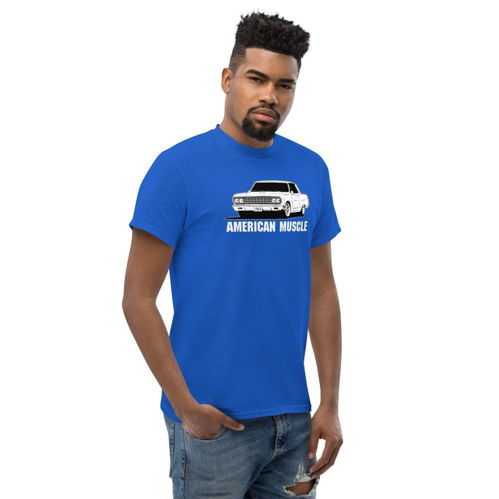 1964 Chevelle Malibu T-Shirt - American Muscle Car Tee-In-Black-From Aggressive Thread