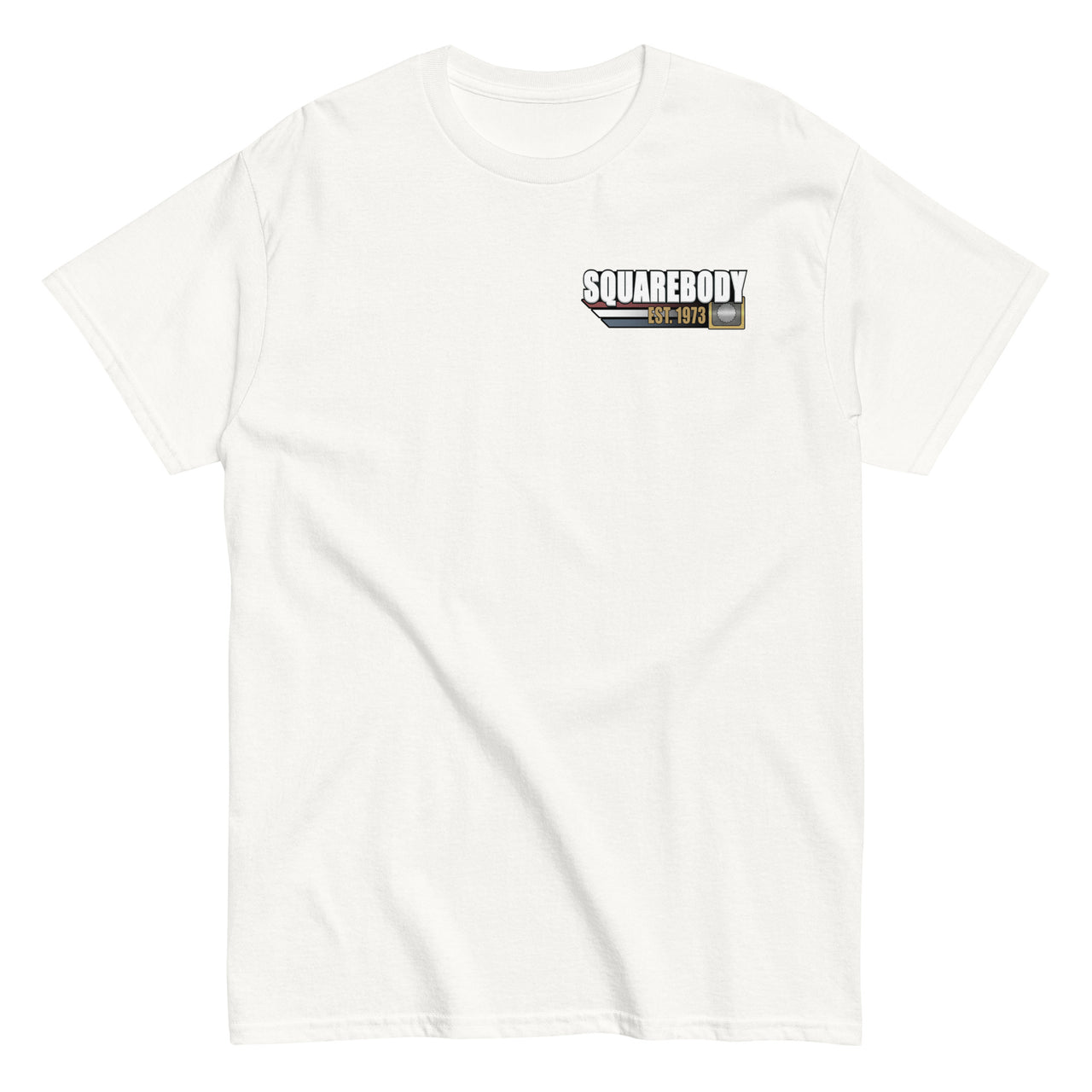 Square Body Truck T-Shirt Squarebody Est 1973 T-Shirt in white