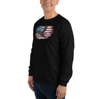 Thumbnail for American Flag Bald Eagle Long Sleeve Shirt