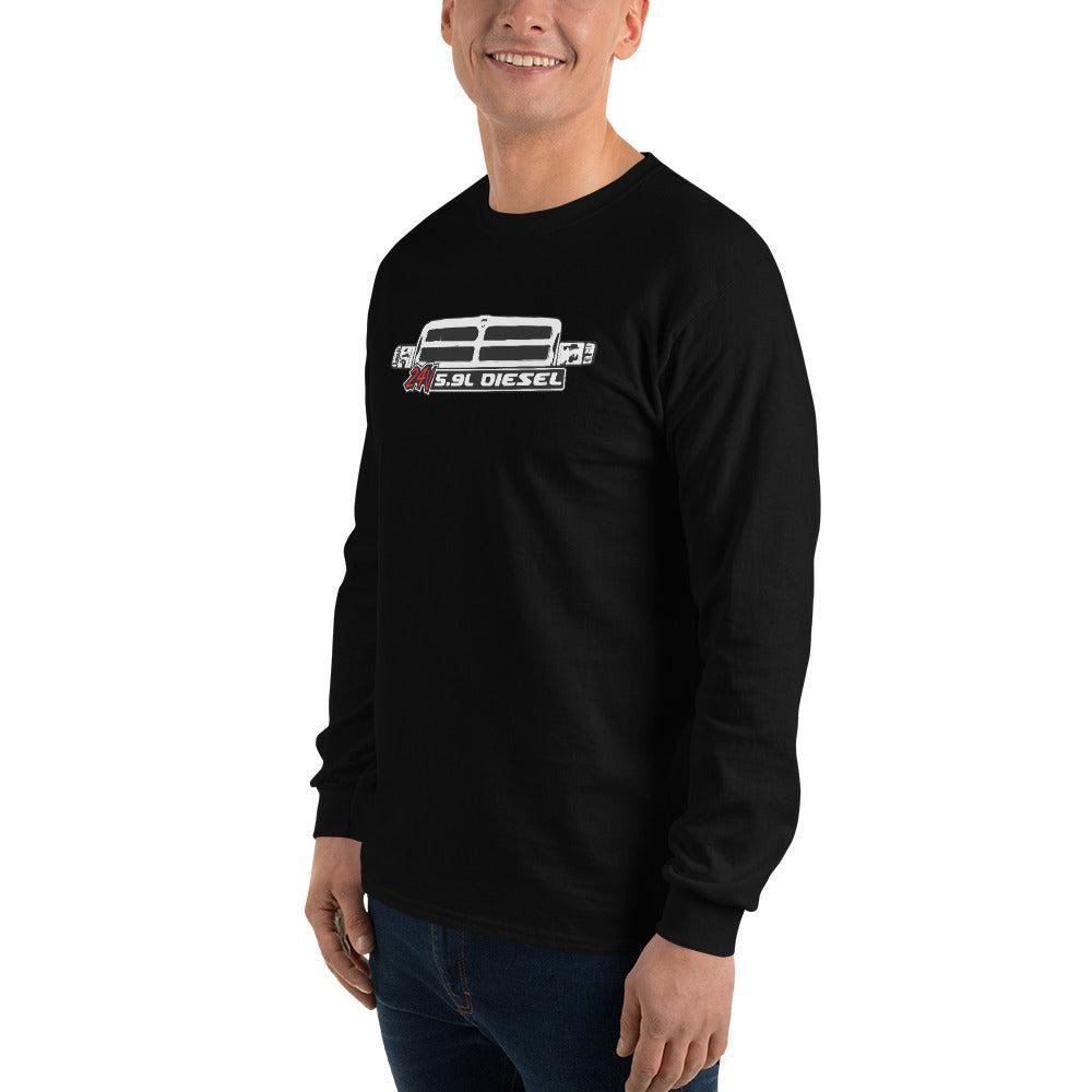 24v 5.9 Diesel Long Sleeve Shirt With 2nd Gen Truck Grille in black