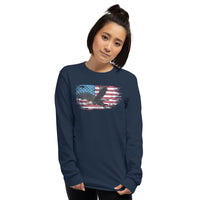 Thumbnail for American Flag Bald Eagle Long Sleeve Shirt