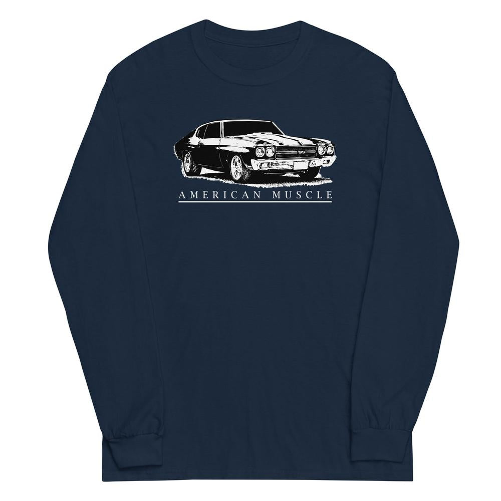 1970 Chevelle SS long sleeve shirt in navy