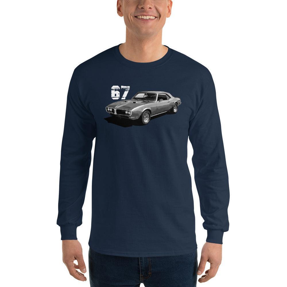 67 Firebird Long Sleeve Shirt modeled in navy
