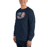 Thumbnail for American Flag Bald Eagle Long Sleeve Shirt