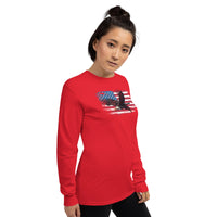 Thumbnail for American Flag Bald Eagle Long Sleeve Shirt