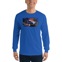 Thumbnail for 1970 GTO Long Sleeve Shirt modeled in royal