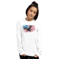 Thumbnail for American Flag Bald Eagle Long Sleeve Shirt