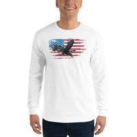 Thumbnail for American Flag Bald Eagle Long Sleeve Shirt