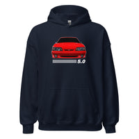 Thumbnail for Fox Body Mustang 5.0 Hoodie in Navy