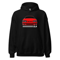 Thumbnail for Fox Body Mustang 5.0 Hoodie in black
