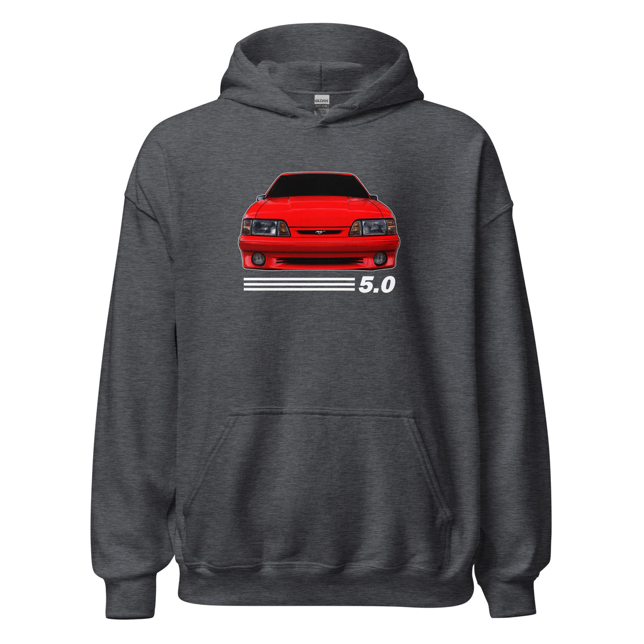 Fox Body Mustang 5.0 Hoodie in grey