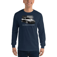 Thumbnail for 2004 Mustang Cobra Long Sleeve Shirt modeled in navy