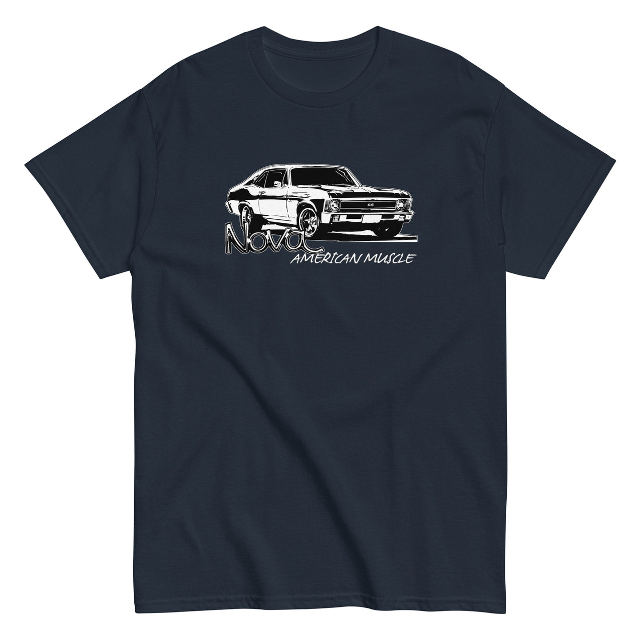 Nova T-Shirt American Muscle Car Tee-In-Black-From Aggressive Thread