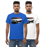 Thumbnail for Patriotic OBS Ext Cab Truck T-shirt modeled