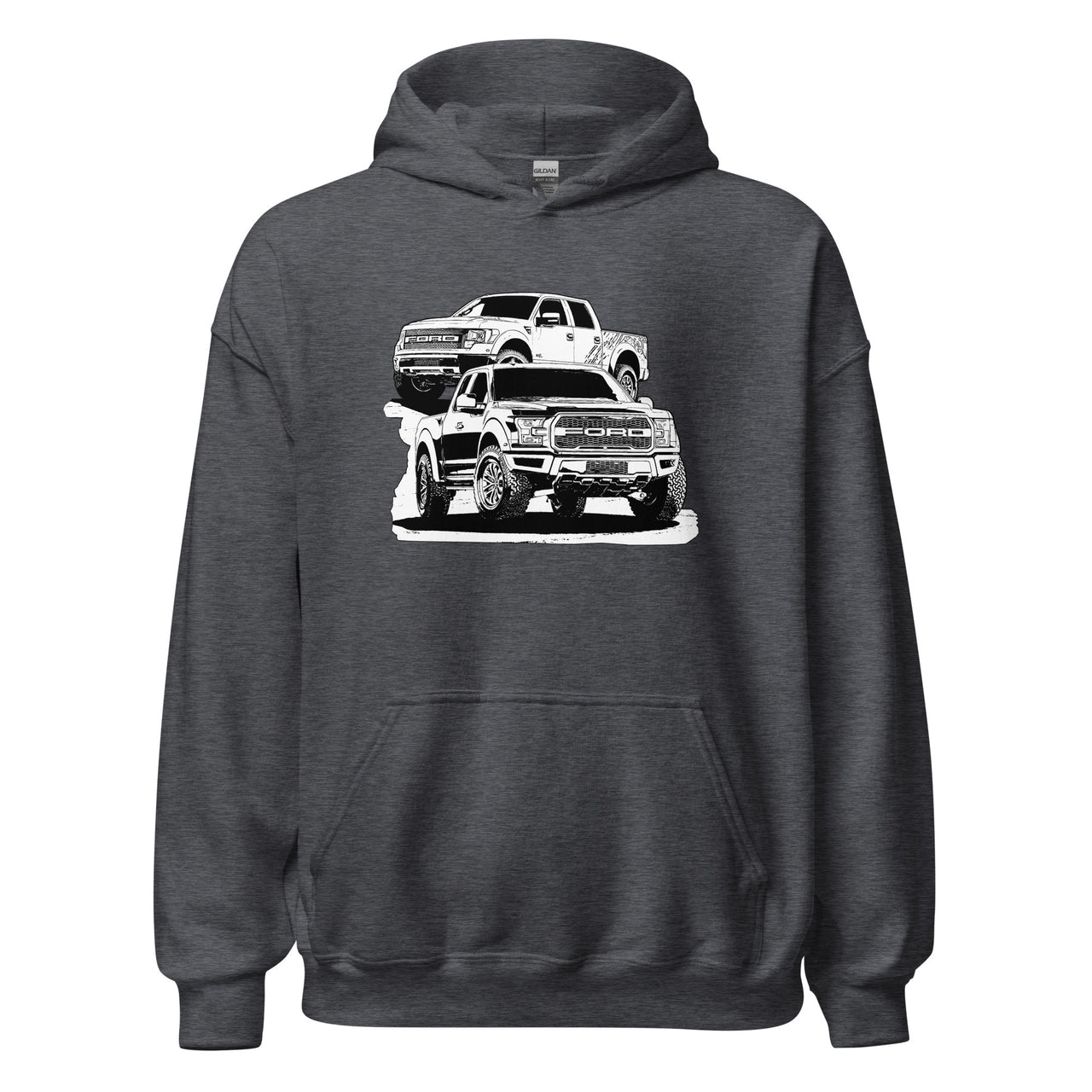 Raptor Truck Hoodie in grey