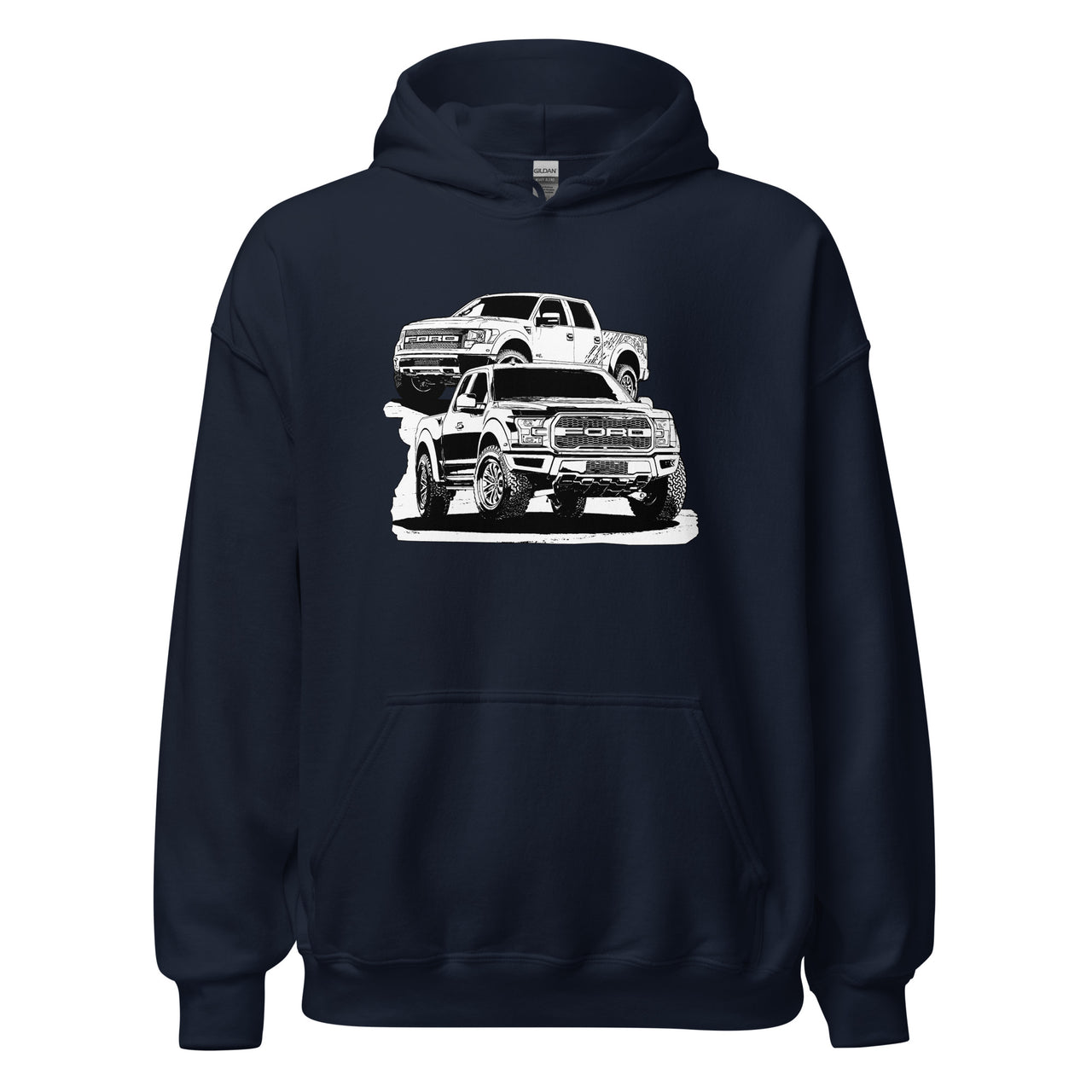 Raptor Truck Hoodie in navy