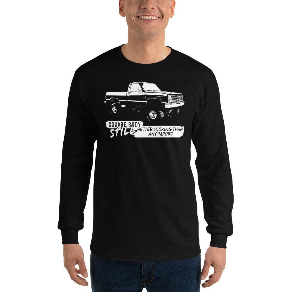 Square Body Life K10 Long Sleeve Shirt modeled in black