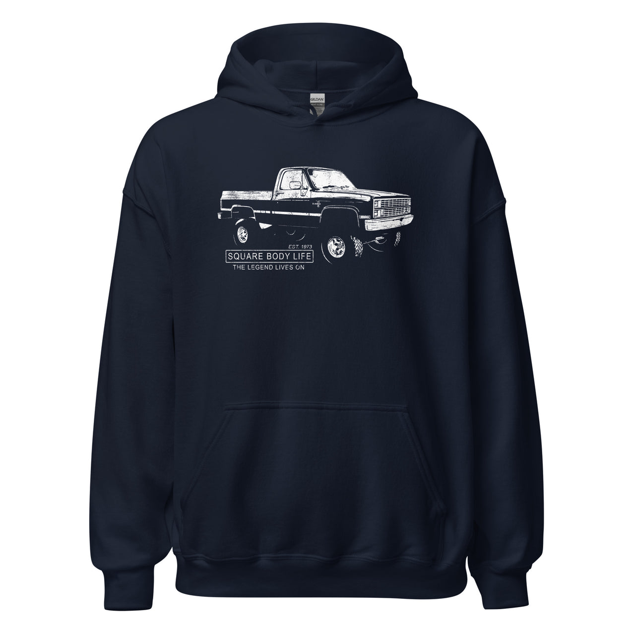 K10 Square Body Hoodie in Navy