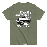 Thumbnail for square-body-truck-shirt-easily-distracted-by-old-trucks-green