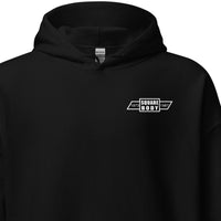 Thumbnail for 1973-1987 Square Body Grilles Hoodie in black close up of front design