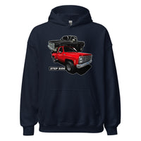 Thumbnail for step side square body truck hoodie in navy