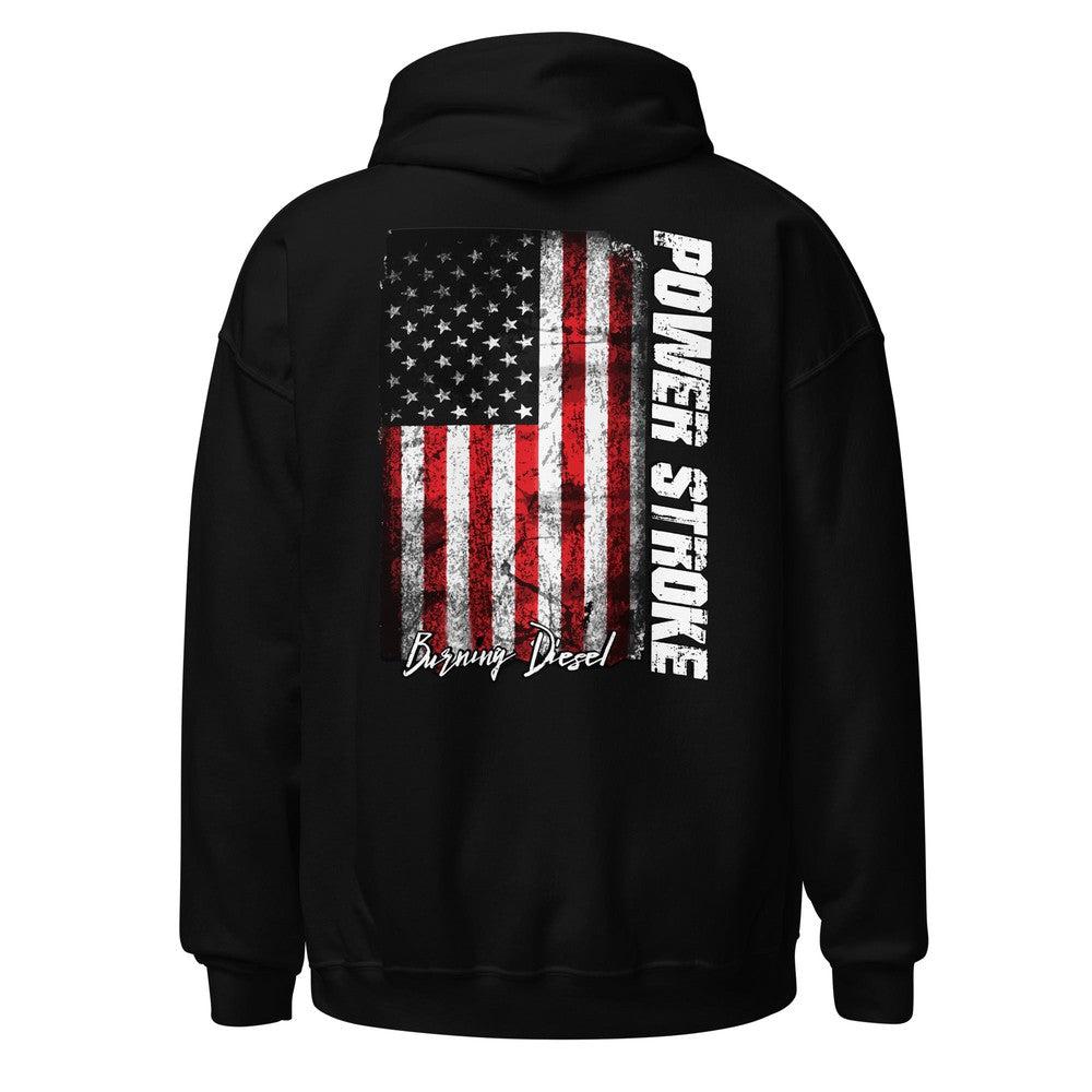 Powerstroke Hoodie Power Stroke Sweatshirt With American Flag