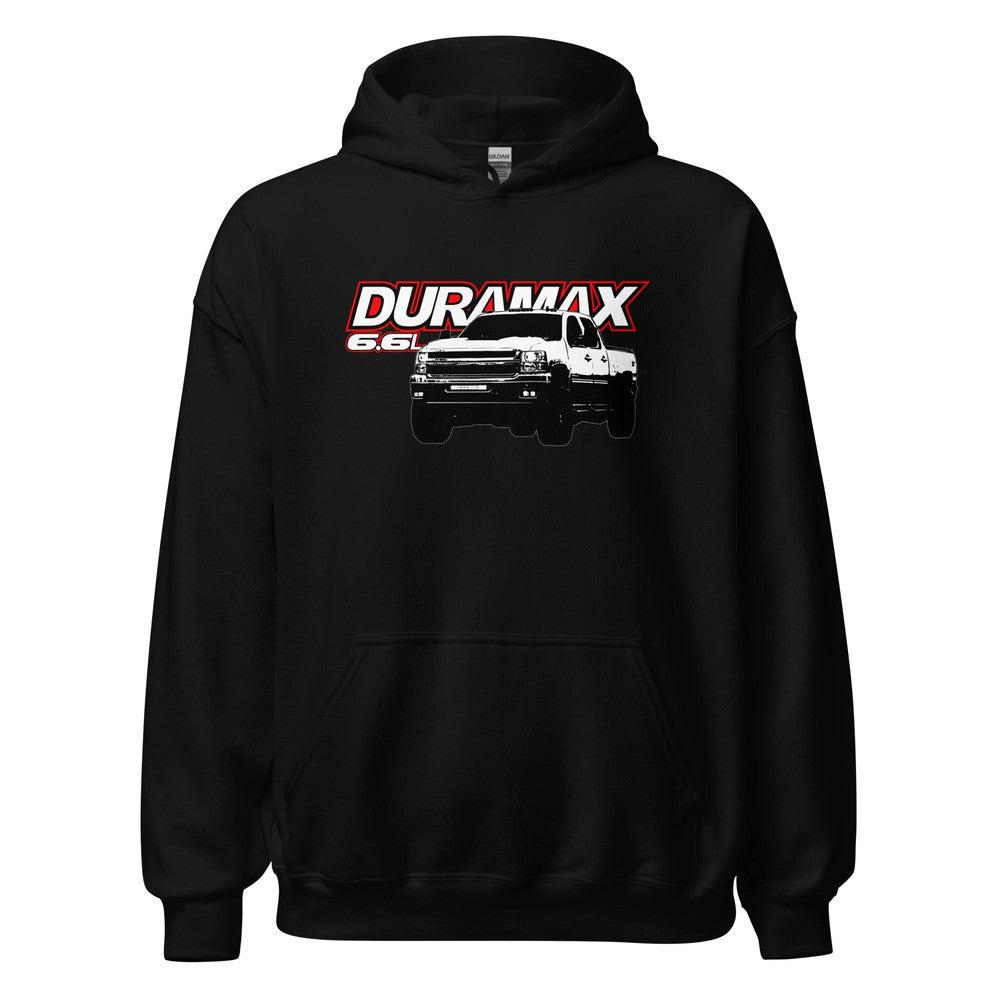 Duramax Hoodie Sweatshirt - Aggressive Thread Diesel Truck T-Shirts