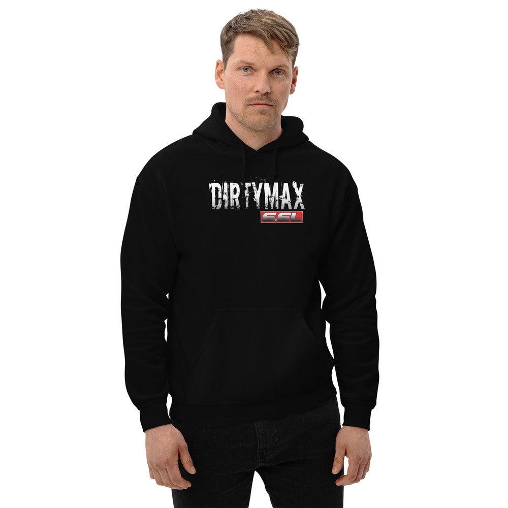 Dirtymax 6.6 Duramax Hoodie modeled in black