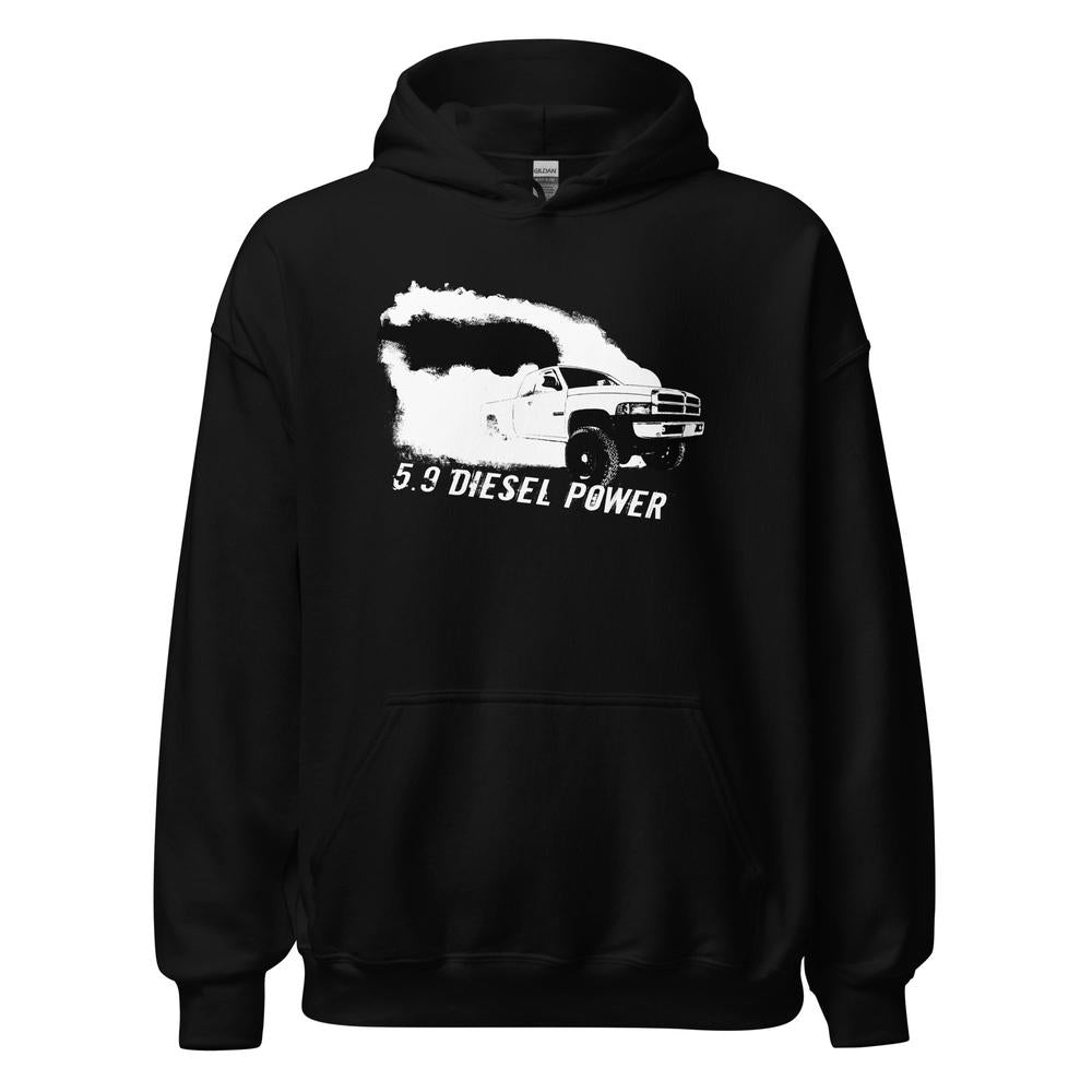 2nd Gen Burnout Rolling Coal Hoodie Sweatshirt-In-Black-From Aggressive Thread
